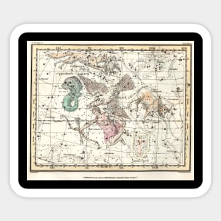 Taurus, Antinous, Aquila, Delphinus Constellations - Alexander Jamieson Sticker